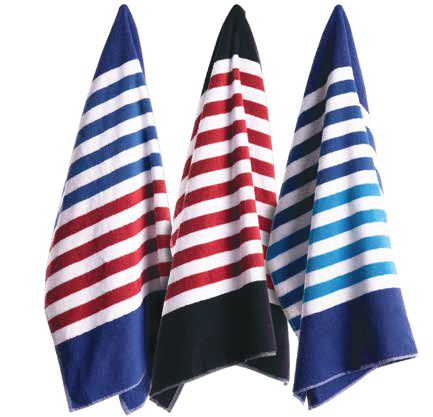 Red Bluff Stripe Beach Towel.